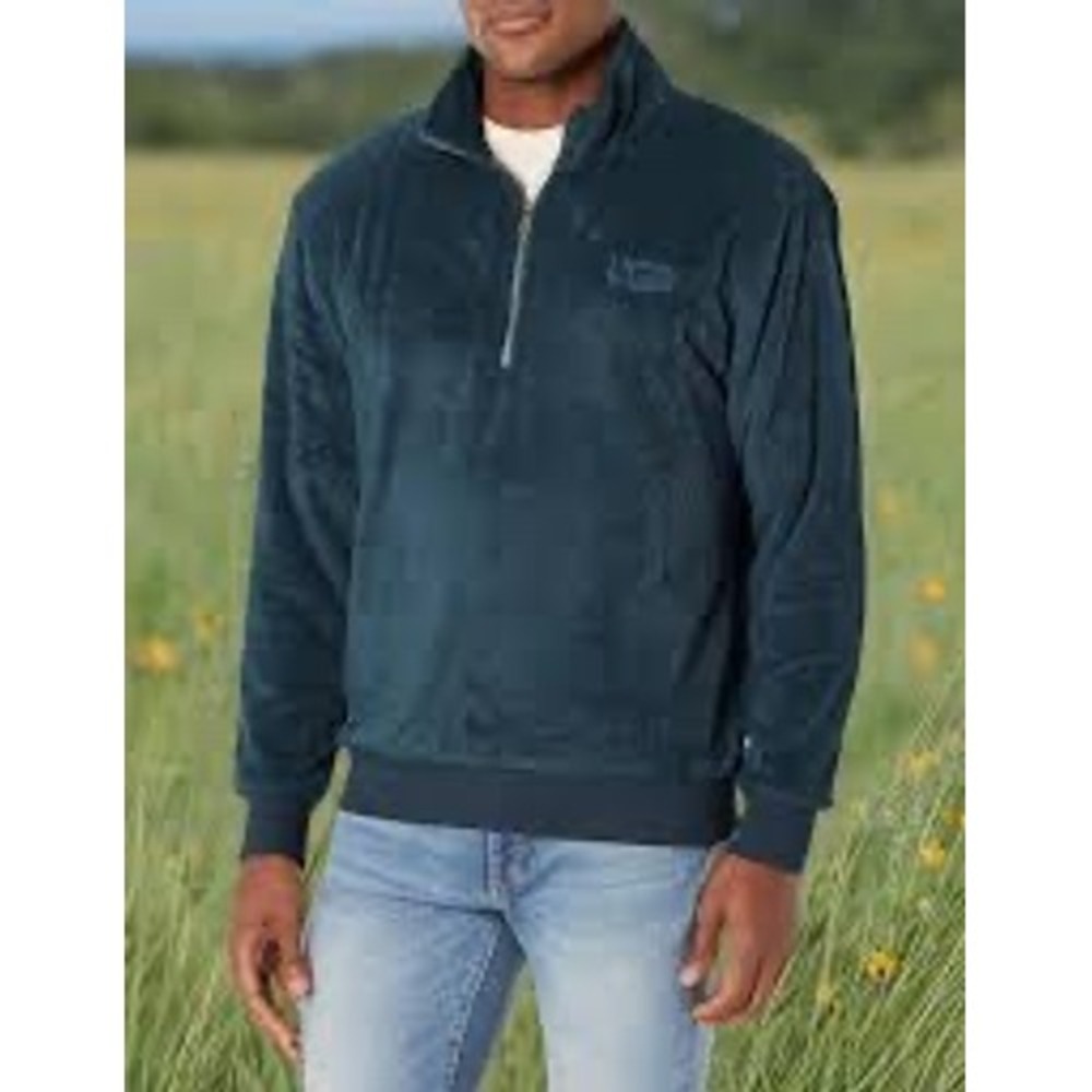 UGG 1/2 Zip Pullover Mens XXL Blue Excellent Sherpa Fleece teddy bear jacket